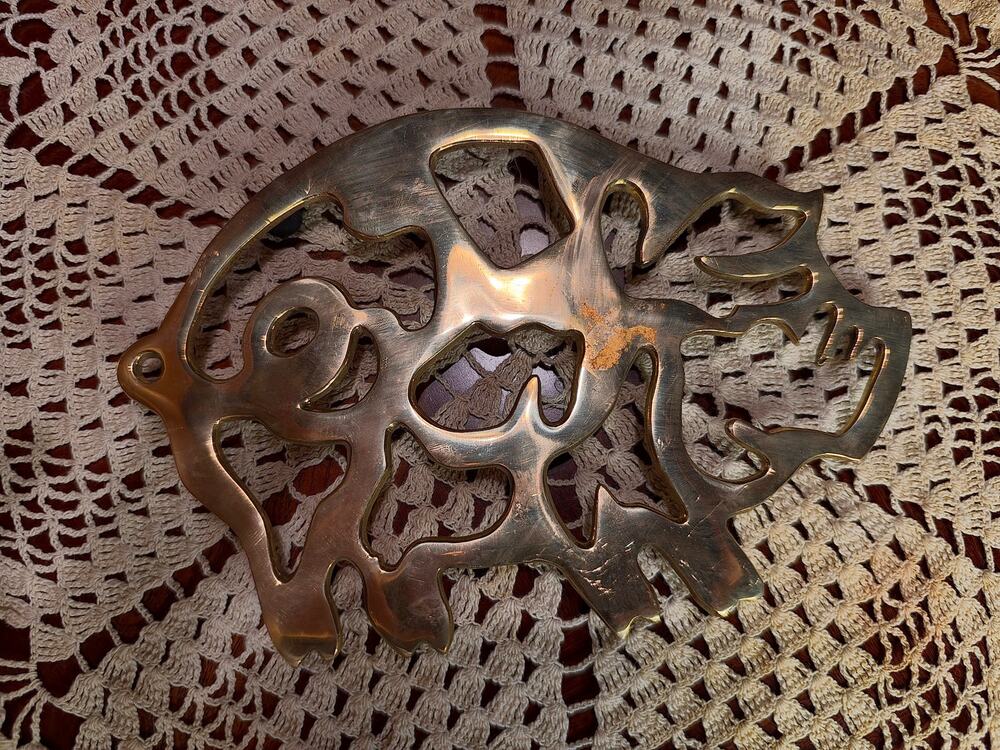 Brass Pig Trivet